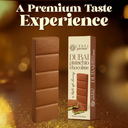 Gudkor Dubai Chocolate Bar ‒ 2.3 oz | Milky Crispy Chocolate with Crunchy Kunafa & Rich Pistachio Paste